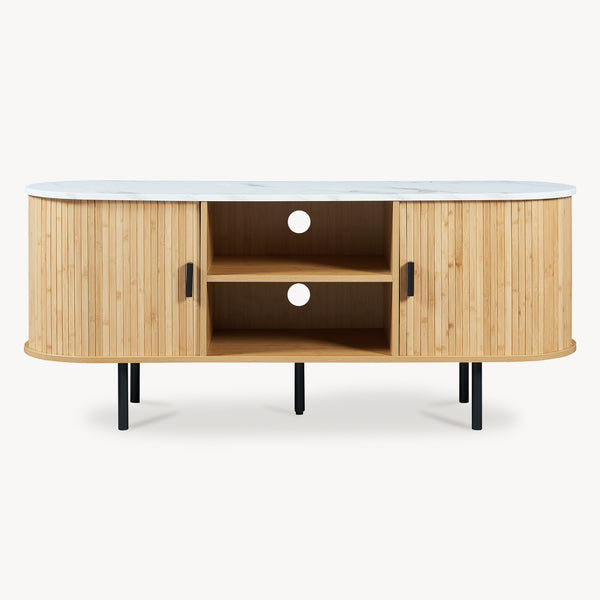 Meuble TV Tvedestrand bamboo 140 x 40 x 55 cm [en.casa]
