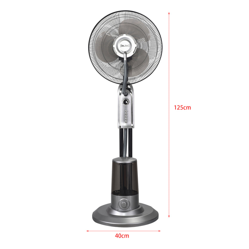 Croquis coté Ventilateur Humidificateur Ninove sur Pied 75 W Plastique plusieurs couleurs [in.tec]
