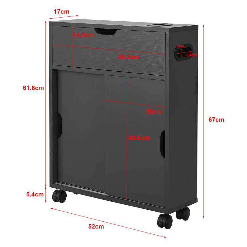 Croquis coté Meuble de rangement Kempele pour salle de bain [en.casa]
