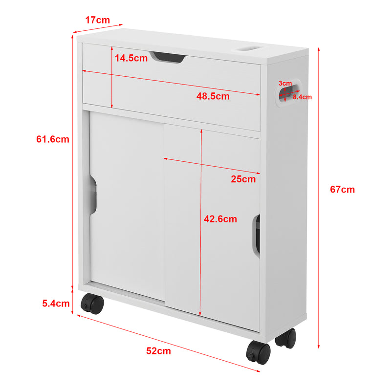 Croquis coté Meuble de rangement Kempele pour salle de bain [en.casa]