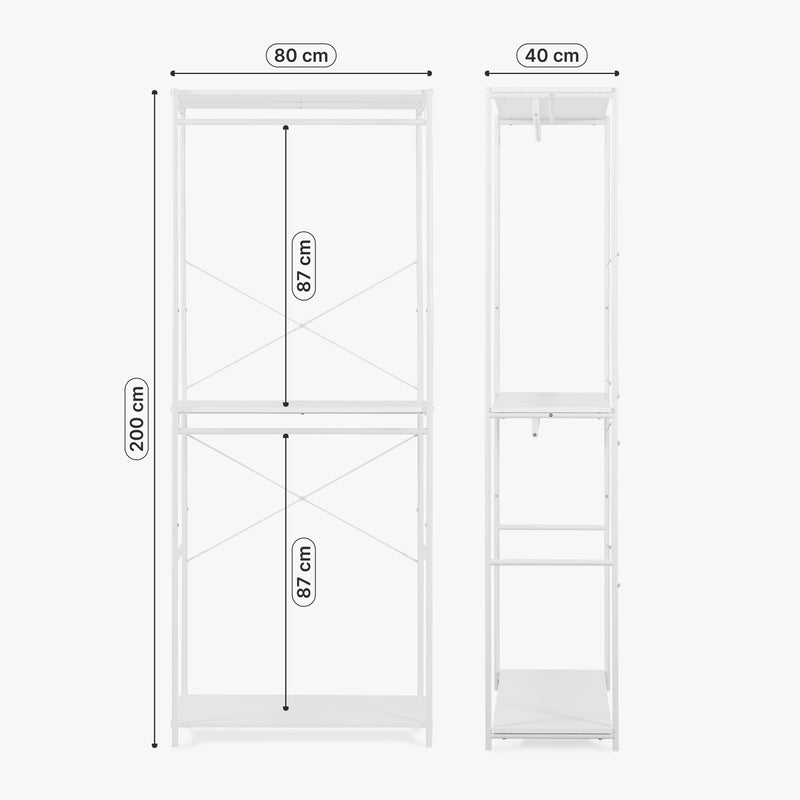 Croquis coté Portant à vêtements Verdfjorg [en.casa]