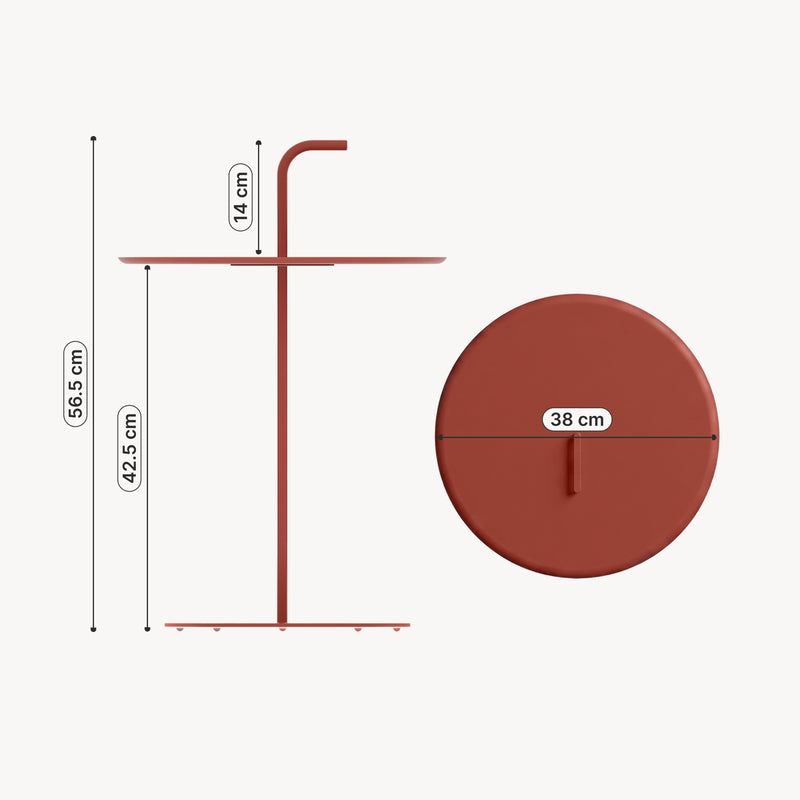 Croquis coté Table basse Calimera acier casa.pro
