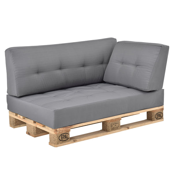[en.casa] Coussin d’assise / de dossier / d’angle avec palette ou en kit pour canapé euro palette In/Extérieur meubles rembourrés