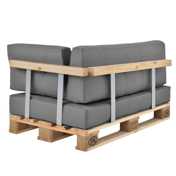 [en.casa] Coussin d’assise / de dossier / d’angle avec palette ou en kit pour canapé euro palette In/Extérieur meubles rembourrés