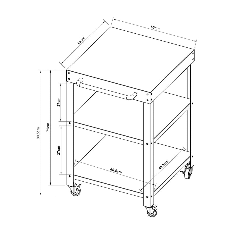 Croquis coté Desserte de jardin Bolognano casa.pro