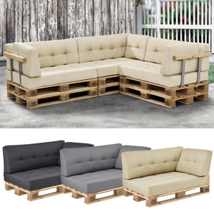 [en.casa] Coussin d’assise / de dossier / d’angle avec palette ou en kit pour canapé euro palette In/Extérieur meubles rembourrés