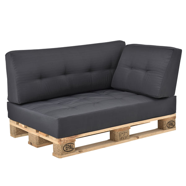 [en.casa] Coussin d’assise / de dossier / d’angle avec palette ou en kit pour canapé euro palette In/Extérieur meubles rembourrés