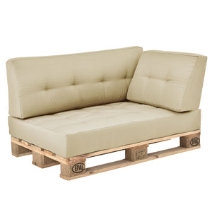 [en.casa] Coussin d’assise / de dossier / d’angle avec palette ou en kit pour canapé euro palette In/Extérieur meubles rembourrés