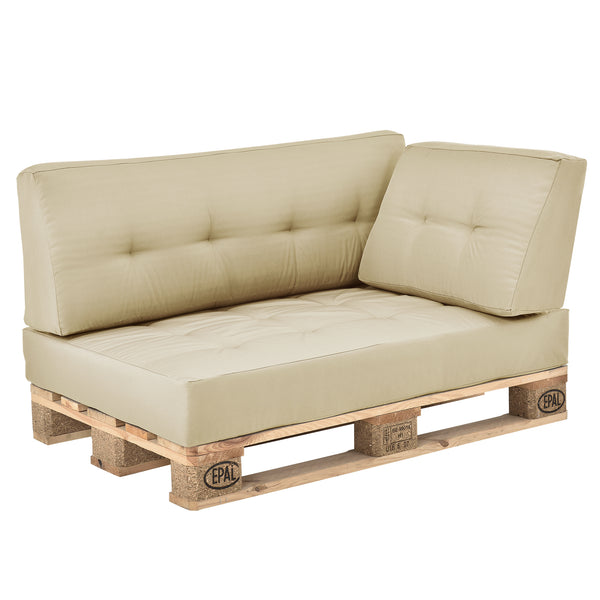 [en.casa] Coussin d’assise / de dossier / d’angle avec palette ou en kit pour canapé euro palette In/Extérieur meubles rembourrés
