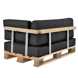 [en.casa] Coussin d’assise / de dossier / d’angle avec palette ou en kit pour canapé euro palette In/Extérieur meubles rembourrés