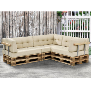 [en.casa] Coussin d’assise / de dossier / d’angle avec palette ou en kit pour canapé euro palette In/Extérieur meubles rembourrés