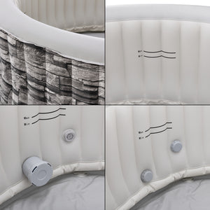 Spa gonflable Carosino aspect pierre gris pro.tec