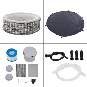 Spa gonflable Carosino aspect pierre gris pro.tec