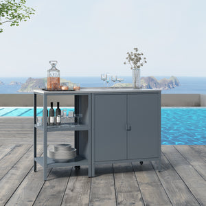Set de meubles de jardin 2 pièces Bolognano acier casa.pro
