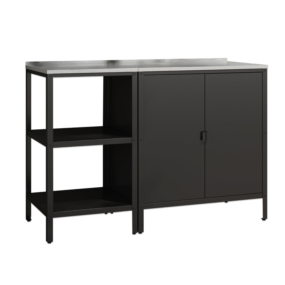 Set de meubles de jardin 2 pièces Bolognano acier casa.pro