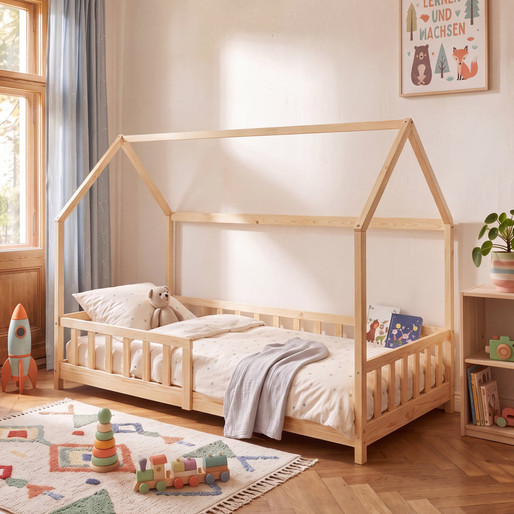 Lit cabane Hesel bois de pin [en.casa]