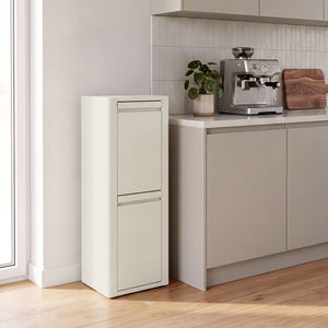 Poubelle de tri Vavall avec 2 compartiments 100 x 33 x 30 cm [en.casa]