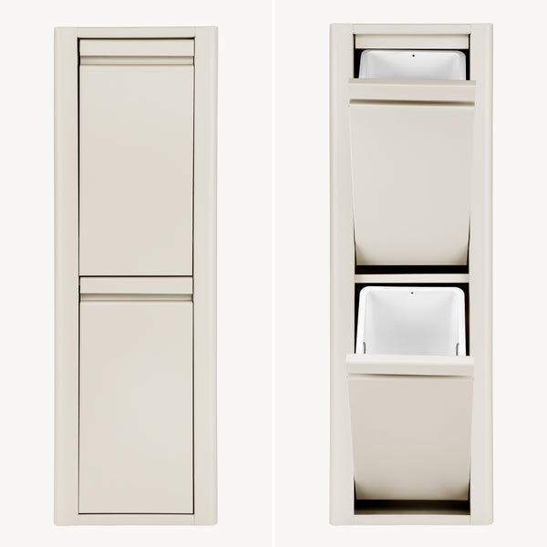 Poubelle de tri Vavall avec 2 compartiments 100 x 33 x 30 cm [en.casa]
