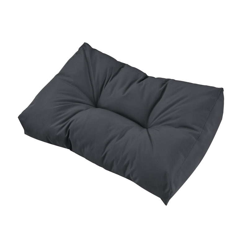 Croquis coté Lot de 8 Coussins d'Assise et Dossier Résistant pour Palette Europe Housse Hydrofuge Antitache Mousse Polyester [en.casa]