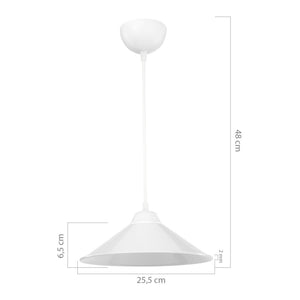 Suspension Hereford en plastique hauteur 48 cm E27 [lux.pro]