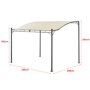 Pergola Teresina Acier Polyester 300 x 250 cm plusieurs couleurs [en.casa]