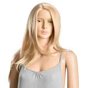 [in.tec] Perruque Perruque de crinière art cheveux pour femmes long lisse 61cm