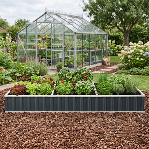 Jardinière surélevée Albrandswaard 258 x 90 x 30 cm anthracite [en.casa]