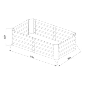 Plate-bande Celano acier argent [en.casa]