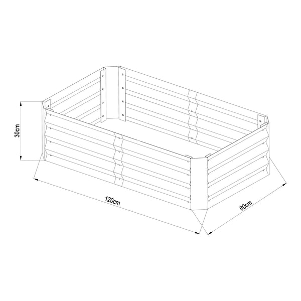 Plate-bande Celano acier argent [en.casa]