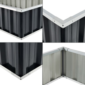 Jardinière Zevenaar acier anthracite [en.casa]