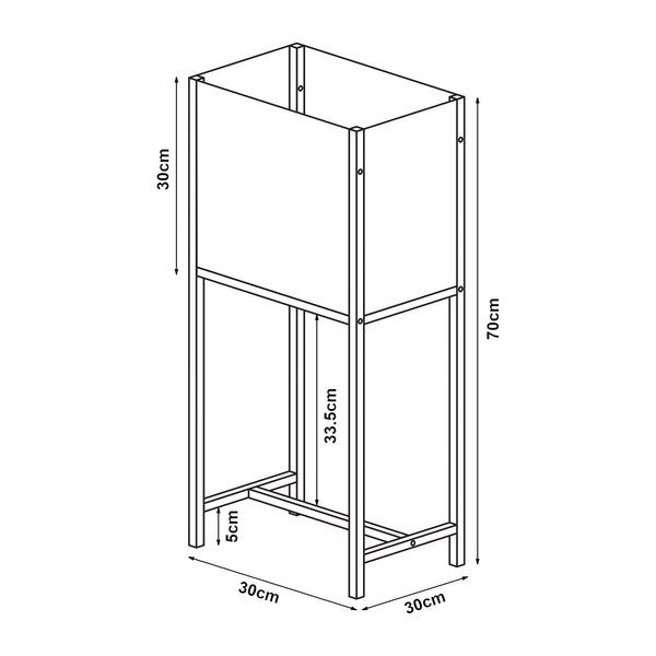 Porte-plantes Porsgrunn Métal [en.casa]