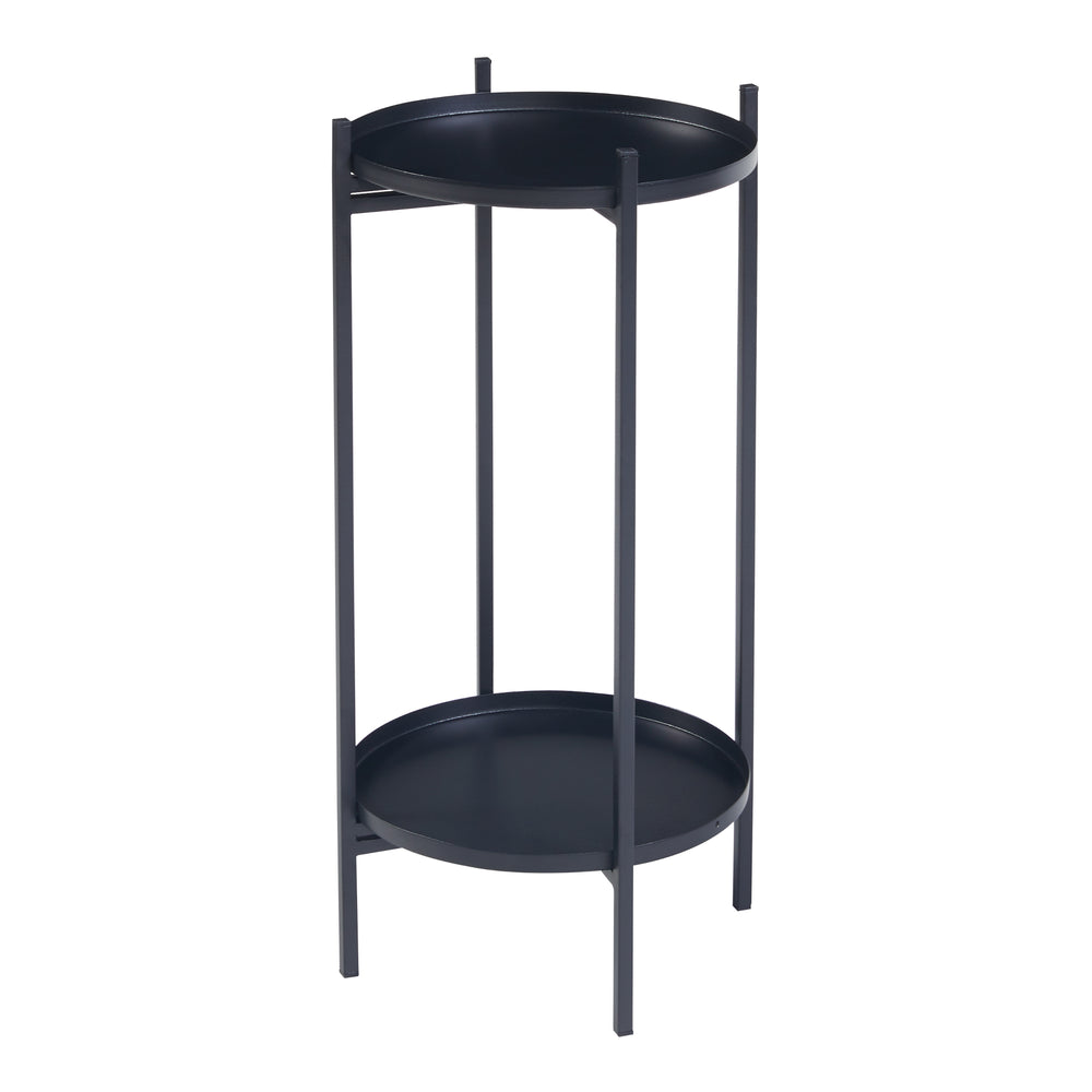 Support de plantes Tuusula métal noir [en.casa]