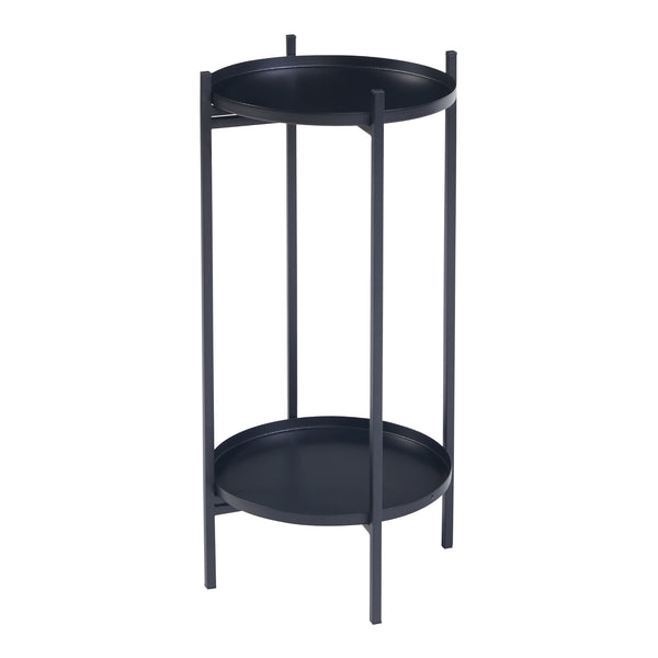 Support de plantes Tuusula métal noir [en.casa]