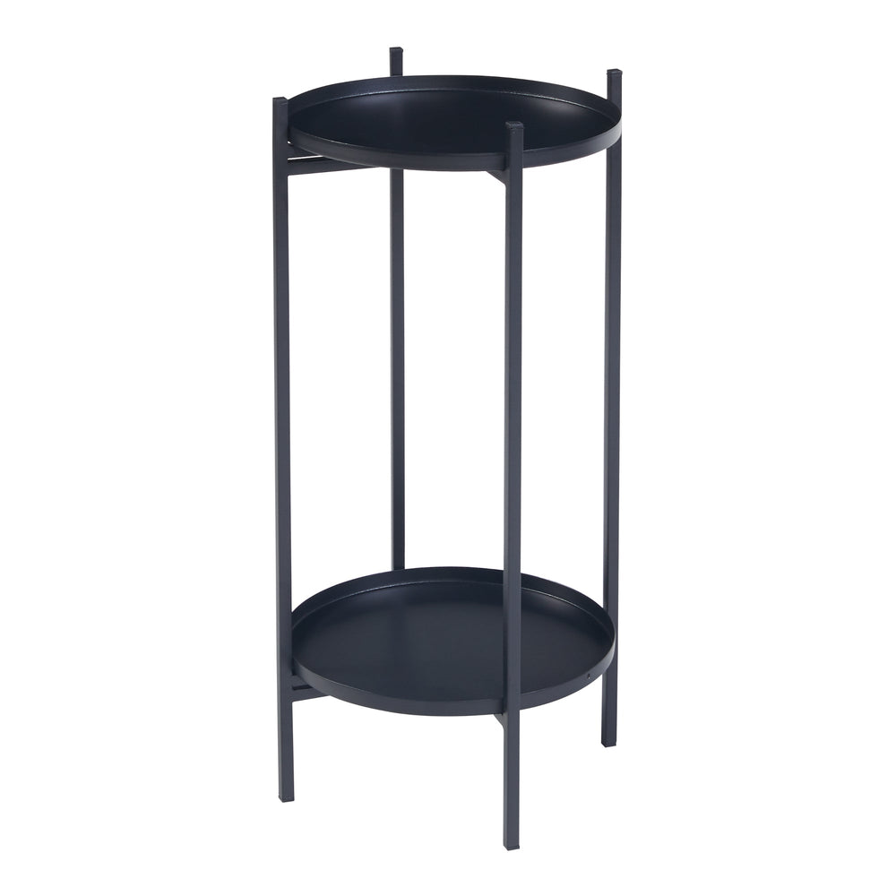 Support de plantes Tuusula métal noir [en.casa]