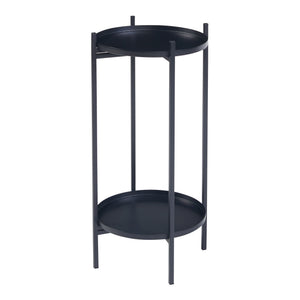 Support de plantes Tuusula métal noir [en.casa]