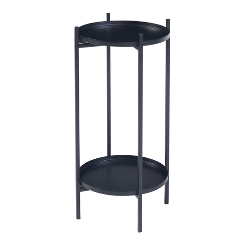 Support de plantes Tuusula métal noir [en.casa]