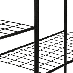 Étagère à plantes Alkmaar à niveaux noir [en.casa]