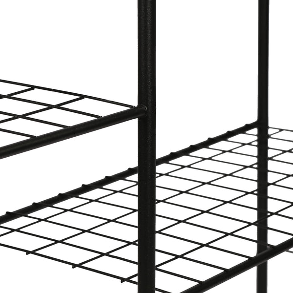 Étagère à plantes Alkmaar à niveaux noir [en.casa]