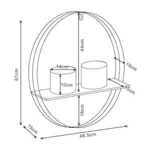 Étagère murale pour plantes Vestby métal noir [en.casa]