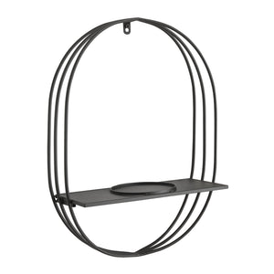 Étagère murale pour plantes Vestby métal noir [en.casa]