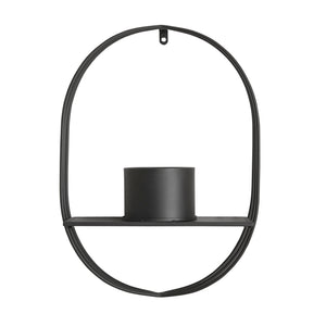 Étagère murale pour plantes Vestby métal noir [en.casa]