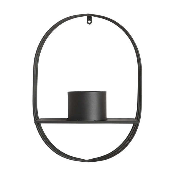 Étagère murale pour plantes Vestby métal noir [en.casa]