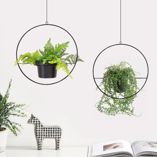 Suspension pour plantes Opsterland lot de 2 noir [en.casa] - premiumXL