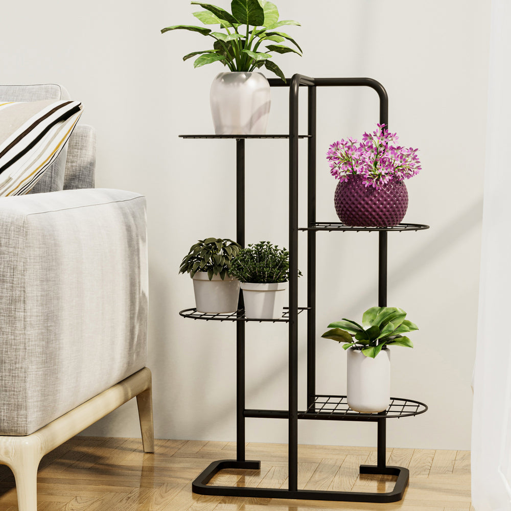 Support de plantes Pedersöre 83x52x25cm Noir [en.casa] - premiumXL