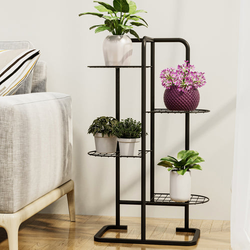 Support de plantes Pedersöre 83x52x25cm Noir [en.casa] - premiumXL