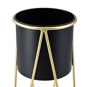 Set de 2 Supports de Plante Cache-pot Pot de Fleur Bac à Fleurs Vase Pieds Épingles à Cheveux Métal Tailles Différentes [en.casa] 