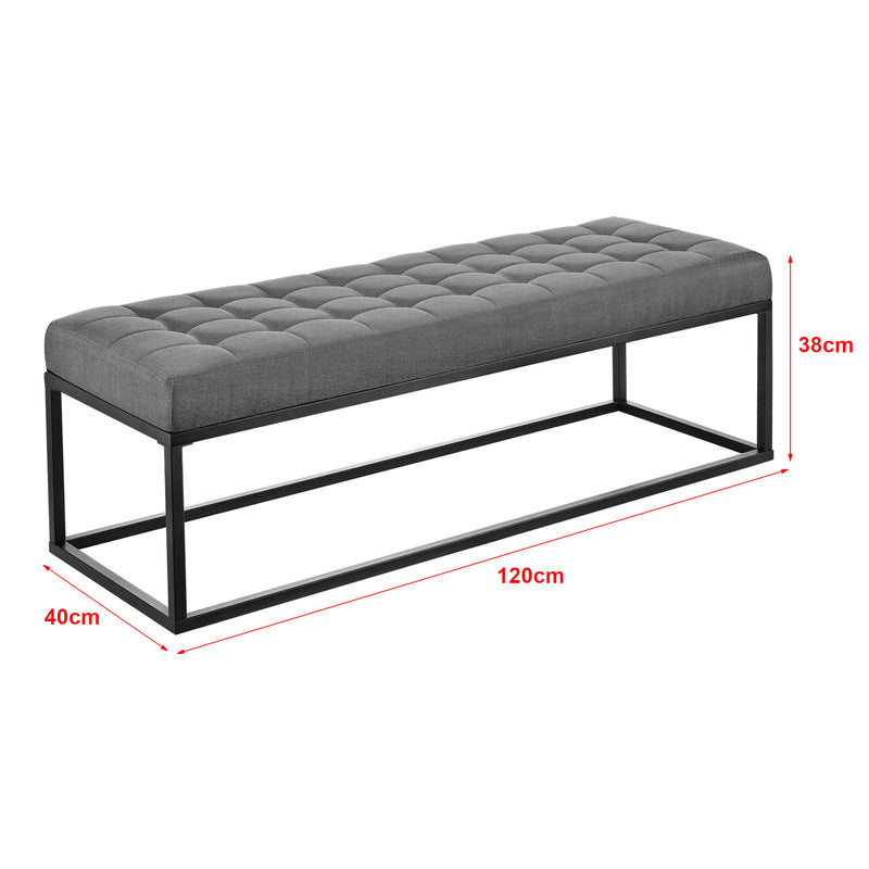 Croquis coté Tabouret Rembourré Salta 120 x 40 x 38 cm [pro.tec]