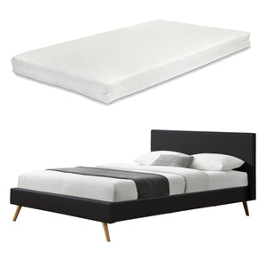 Lit rembourré Funchal avec matelas en différentes tailles et couleurs Corium