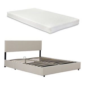 Lit capitonné Juva avec matelas à mousse froid 