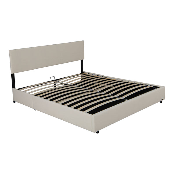 Lit capitonné Juva avec matelas à mousse froid 